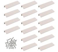 MOROBOR Poignée à bords fins, poignées à anneaux cachés, style moderne, à angle droit, en alliage d'aluminium, poignée invisible pour armoire, quincaillerie, tiroir, placard, 120 mm, gris cachemire