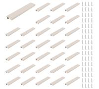 MOROBOR Poignée de tirage à bord, 28 pièces, poignées de tiroir modernes et dissimulées à angle droit en alliage d'aluminium invisibles pour garde-robe, 150 mm / Gris cachemire