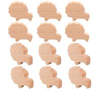 MOROBOR Poignées en bois en forme de lion, 12 pcs Poignées de commode en bois d'animaux uniques Poignées de tiroir décoratives en bois avec vis Poignées de meubles pour chambre d'enfant Chambre de