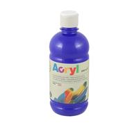 Morocolor PRIMO Acryl, 1 Flacon de 500 ML de Couleur Acrylique Fine, Bleu Outremer, Effet Couvrant et Lumineux, Equipé d'un Bouchon Doseur