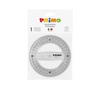 Morocolor PRIMO, Goniomètre 360 ° 12 cm, Couleur gris fumé, Antireflet, Stable et résistant, Lecture facile, Haute précision, Idéal pour le dessin technique