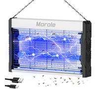 Morole Lampe Anti Moustique 3200V, Tue Mouche Electrique 2 LED UV, Lampe Ultraviolette Murale Anti-Moustiques Avec Chaîne de Suspension, Utilisation Intérieur Extérieur (Moustiques, Mouches, Mites)