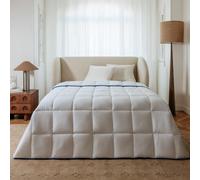 MORPHEA Couette légère temperée 100 % fibres creuses siliconnées, enveloppe coton 3 cm - 220 x 240 cm