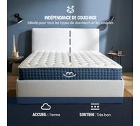 Morphea Matelas premium hybride mémoire de forme 90x200 épais 26cm Jade