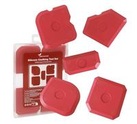 MORROWIND Set d'outils à joint silicone, Outils de finition souples et fermes 5-en-1 pour un jointage lisse dans la salle de bain, la cuisine, fenêtres et carrelages, Rouge