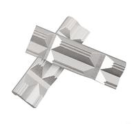 Mors en V en alliage d'aluminium pour étau, mâchoires de serrage magnétiques avec motif à chevrons, empêche les rayures, pour vis de 4, 5, 6, 8 pouces, 1 paire (4 pouces)
