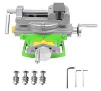 Mors universel de précision - BG-6369 : Mors universel pour établi, 2-en-1 pour fraisage et perçage, base pivotante, alliage d'aluminium, manuel