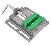 Mors universel pour perceuse - Mors de table de 10 cm - Mâchoires protégées avec revêtement magnétique - Poignée pivotante à 360° - Fonte - Coffret de 3 pièces - Vert