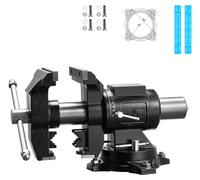 Morses rotatifs SucceBuy, avec une largeur de mâchoires de 140 mm en fonte sphéroïdale, pinces universelles pour établi avec une base et une tête pivotantes à 360°, profondeur de serrage de 70 mm, ouv