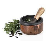 CRUSH Mortier en fonte et bois d'acacia D13 cm ADHOC