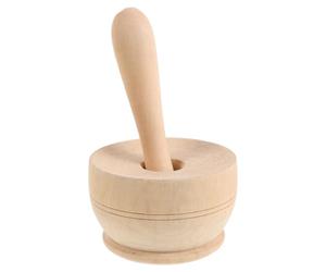 Mortier à Poivre en Bois, Bol Rond, Broyage Précis et Prise Confortable | Bois Kaki, Finition Lisse Polie, pour Graines et Poivre, Solide, la Cuisine Domestique