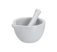 Mortier et pilon - En porcelaine - Blanc - 9,5 x 6,5 cm