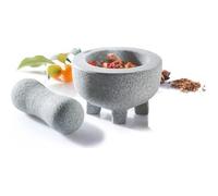 Mortier avec pieds Gefu Crunchy + pilon tout en granit 10cm Gris