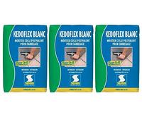 Mortier Colle Polyvalent pour Carrelage Kedoflex Blanc Semin, Intérieur/Extérieur, sac de 25 kg lot de 3