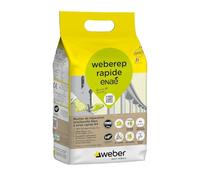 Mortier de réparation fibré à prise rapide, 5kg, WEBEREP RAPIDE, WEBER