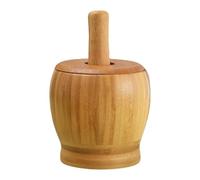 Mortier en bois et nuisible - Masher à herbes vintage, mélangeur à épices compact | Outil d'artisanat pour condiments, petits appareils en bois, biscuits alimentaires manuels