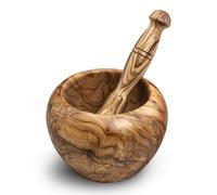 Mortier et pilon 13 cm, marron, bois d'olivier, Lion Sabatier