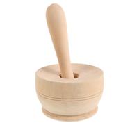 Mortier et Pilon Cuisine en Bois pour Poivre et Piment | Broyage Précis, Prise Confortable, Forme Ronde, Finition Polie, Couleur Kaki, Usage Quotidien Cuisine