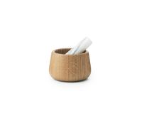 Mortier et pilon en chêne clair et marbre blanc Craft