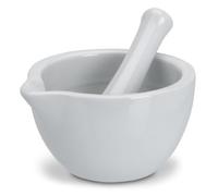 Mortier et pilon - En porcelaine - Blanc - 9,5 x 6,5 cm