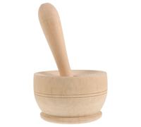 Mortier et Pilon Manuel en Bois pour Poivre et Épices Entières | Bol Rond Kaki, Finition Lisse Polie, Prise Confortable, Broyage Précis, Usage la Cuisine