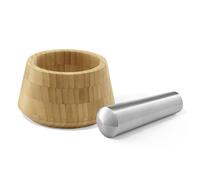Mortier et pilon OPESO 14 cm, bambou / acier inoxidable, Zack