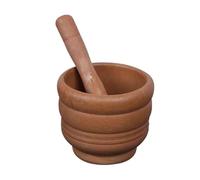 Mortier et Set - Outil Broyage Culinaire, Aide Assaisonnement Hachoir Manuel, Structure Bassin Arrondi + Ergonomique, Composant Polymère - pour Salsa Fraîche & Pesto