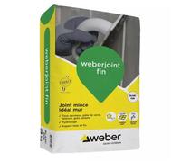 Mortier joints minces carrelage mural Gris perle 5kg Weberjoint fin