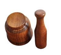 Mortier Pilon Cuisine 1/2 PIÈCES Résine Mortier Pilon Ensemble Bol De Broyage En Bois Ménage Cuisine Manuel Ail Gingembre Épices Broyeur(Style A 1pc)