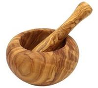 Mortier rond 15 cm en olivier - Chevalier Diffusion - Marron - Bois G