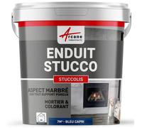 Mortier + teinte - stucco (sans primaire ni finition) - STUCCOLIS Mortier + teinte - 7 m² Bleu Capri