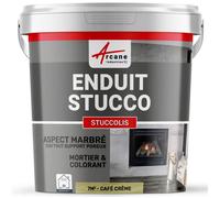 Mortier + teinte - stucco (sans primaire ni finition) - STUCCOLIS Mortier + teinte - 7 m² Café Crème