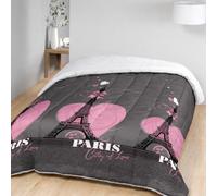 Mortreux Couette tempérée imprimée Paris - 240 x 260 cm - Microfibre imprimée/Dessous Non tissé