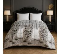 Mortreux Couette tempérée imprimée Tigre - 2 Personnes 240 x 260 - Mi Saison
