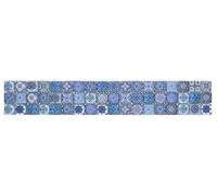 MOS78BOR-RB33_f Frise mosaïque Bleu mat Aspect rétro Pour cuisine, salle de bain ou douche