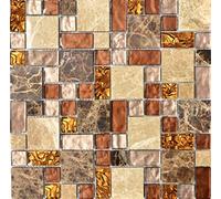 MOS88-1303 Carrelage mosaïque Transluzent Beige Marron