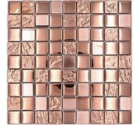 Mosaic en verre Mosaikfliese bronze plaqué électro optik cuivre pour mur de cuisine MOS88-XCBR1