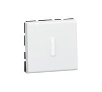 Mosaic Poussoir inverseur 2 modules 6A 077042 blanc brillant