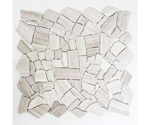 Mosaik MOS44-0202 Carrelage en marbre naturel Bruch Ciot à rayures Gris