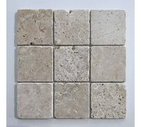 Mosaïque - ALBEDO PIERRE - AL-1240 - Travertin Vieilli Ivoire - 30 5x30 5 cm - 1 cm d'épaisseur