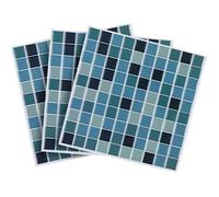 Mosaïque autocollante - INFACTORY - Aqua - Bleu - Neo-retro - Carré