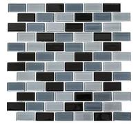 Mosaïque Carrelage - MOSANI - MOS66-0208 - Noir Translucide - Rectangulaire - 0,1 m²
