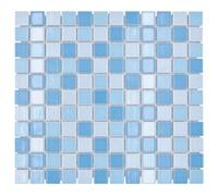 Mosaïque céramique bleue, mosaïque pour cuisine et salle de bain dans les tons bleus 30x30 cm