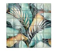 Mosaïque de verre - Forêt pluviale - MOS88-Pic07 - Carré - Brillante - 48x48x8