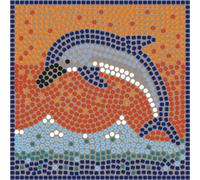 Mosaïque "Delfin", céramique, 20x20 cm, pour adultes