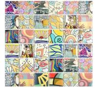 Mosaïque en céramique Carreaux de mosaïque rétro colorés POP UP ART Design fond de cuisine MODERN ART