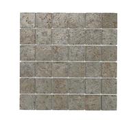 Mosaïque en pierre naturelle 30 x 30 m - carreau 5 x 5 cm cuivre