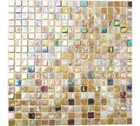 Mosaïque en Verre - MOSANI - MOS58-1204 - Beige Sable - Brillante - Résistante au Gel