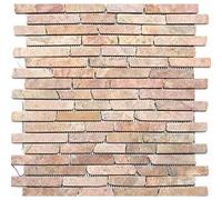 Mosaïque Marbre Pierre Naturelle Rouge Brique Rossoverona Composite Baguettes Tuile de Mur Crédence de Cuisine Receveur de...