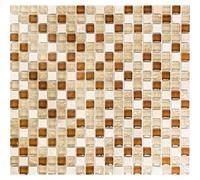 Mosaïque - MOSANI - Beige Crème Ocre Marron Jaune - Pierre Naturelle - 15x15 mm - Antigel
